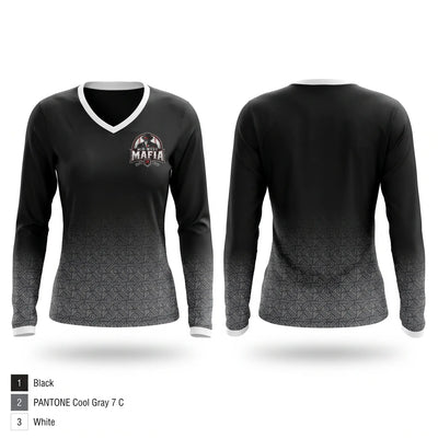 Mid South Mafia Women's Long Sleeve V-neck Shirt - 1
