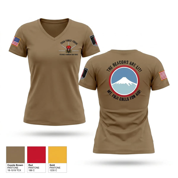 Womens Short Sleeve Vneck Shirt, 4MDTF, Army, Teamtime, Team time, sublimation, custom sports apparel, team uniforms, spirit wear, spiritwear, sports uniforms, custom shirts, team store, custom team store, fundraiser sports, apparel fundraiser