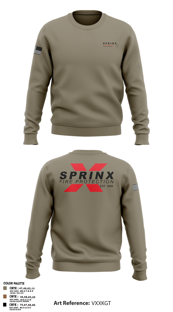 Crew Neck Sweatshirt, SPRINX FIRE PROTECTION, , Teamtime, Team time, sublimation, custom sports apparel, team uniforms, spirit wear, spiritwear, sports uniforms, custom shirts, team store, custom team store, fundraiser sports, apparel fundraiser