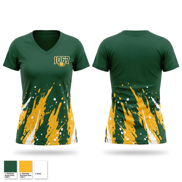 Womens Short Sleeve Vneck Shirt, Bethel Bruins, , Teamtime, Team time, sublimation, custom sports apparel, team uniforms, spirit wear, spiritwear, sports uniforms, custom shirts, team store, custom team store, fundraiser sports, apparel fundraiser