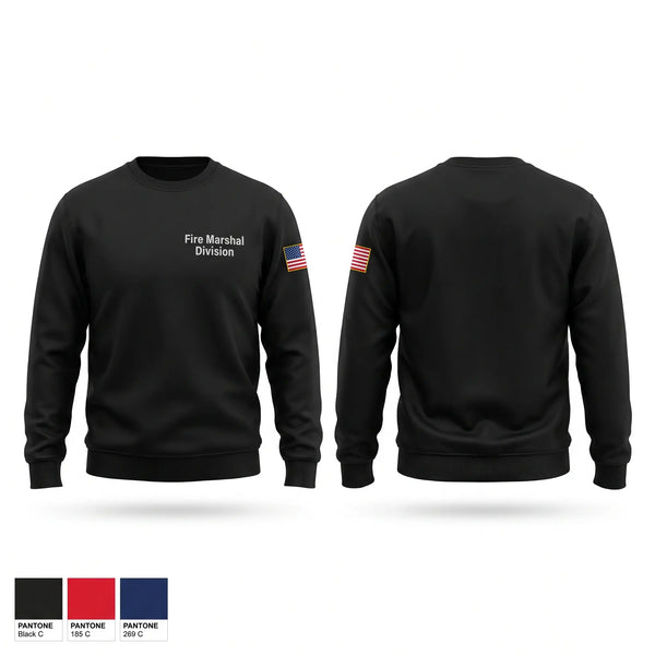 Crew Neck Sweatshirt, Fire Marshal Division, Fire Department, Teamtime, Team time, sublimation, custom sports apparel, team uniforms, spirit wear, spiritwear, sports uniforms, custom shirts, team store, custom team store, fundraiser sports, apparel fundraiser