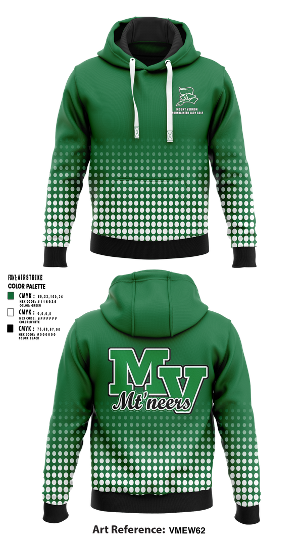 Hoodie, Mount Vernon Lady Golf, Golf, Teamtime, Team time, sublimation, custom sports apparel, team uniforms, spirit wear, spiritwear, sports uniforms, custom shirts, team store, custom team store, fundraiser sports, apparel fundraiser