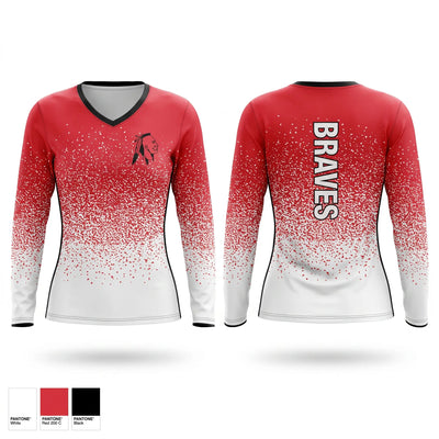 Badger XC Women's Long Sleeve V-neck Shirt - 1