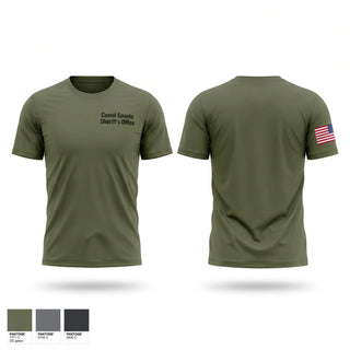 Short Sleeve Performance Shirt, Comal County Sheriff’s Office, Police, Teamtime, Team time, sublimation, custom sports apparel, team uniforms, spirit wear, spiritwear, sports uniforms, custom shirts, team store, custom team store, fundraiser sports, apparel fundraiser