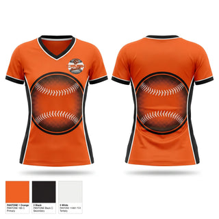 Womens Short Sleeve Vneck Shirt, Shreveport Crush, Baseball, Teamtime, Team time, sublimation, custom sports apparel, team uniforms, spirit wear, spiritwear, sports uniforms, custom shirts, team store, custom team store, fundraiser sports, apparel fundraiser