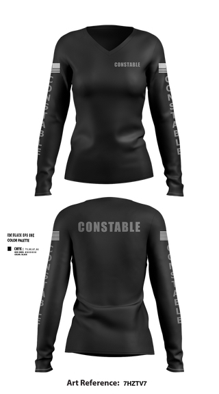 Womens Long Sleeve Vneck Shirt, 8255, Police, Teamtime, Team time, sublimation, custom sports apparel, team uniforms, spirit wear, spiritwear, sports uniforms, custom shirts, team store, custom team store, fundraiser sports, apparel fundraiser