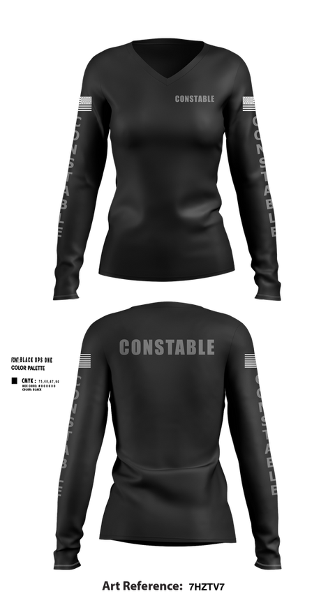 Womens Long Sleeve Vneck Shirt, 8255, Police, Teamtime, Team time, sublimation, custom sports apparel, team uniforms, spirit wear, spiritwear, sports uniforms, custom shirts, team store, custom team store, fundraiser sports, apparel fundraiser