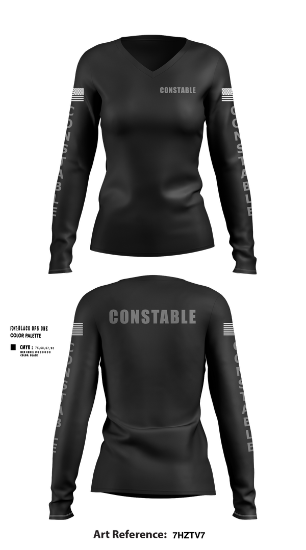 Womens Long Sleeve Vneck Shirt, 8255, Police, Teamtime, Team time, sublimation, custom sports apparel, team uniforms, spirit wear, spiritwear, sports uniforms, custom shirts, team store, custom team store, fundraiser sports, apparel fundraiser