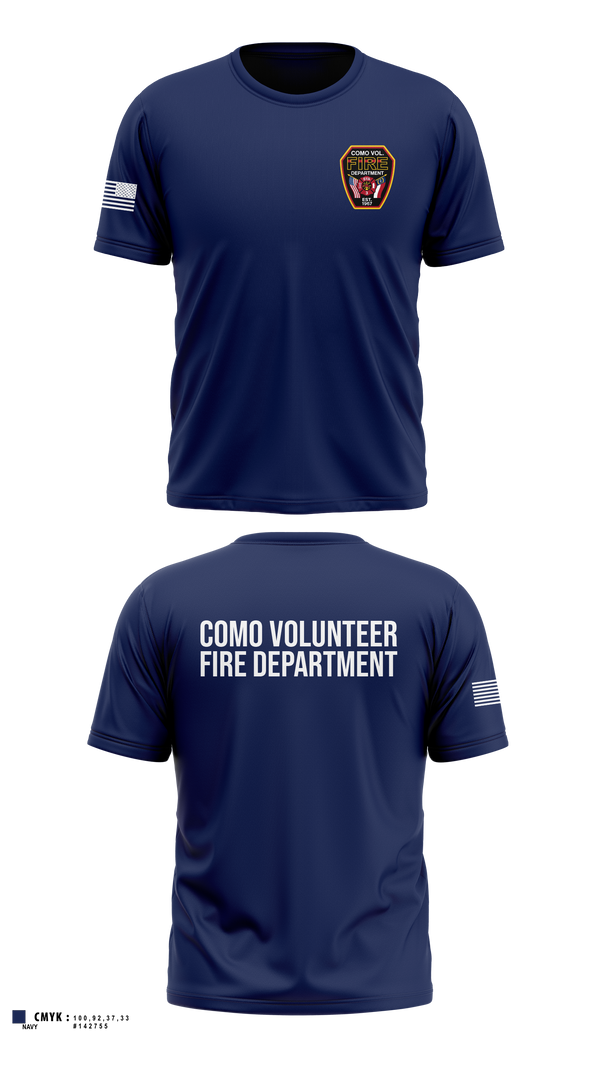 Old School Cotton Feel Shirt, Como Volunteer Fire Department, Fire Department, Teamtime, Team time, sublimation, custom sports apparel, team uniforms, spirit wear, spiritwear, sports uniforms, custom shirts, team store, custom team store, fundraiser sports, apparel fundraiser