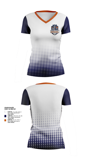 Womens Short Sleeve Vneck Shirt, Northwest Arkansas Citadel, , Teamtime, Team time, sublimation, custom sports apparel, team uniforms, spirit wear, spiritwear, sports uniforms, custom shirts, team store, custom team store, fundraiser sports, apparel fundraiser