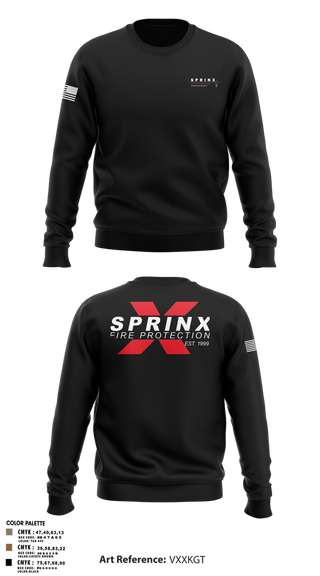 Crew Neck Sweatshirt, SPRINX FIRE PROTECTION, , Teamtime, Team time, sublimation, custom sports apparel, team uniforms, spirit wear, spiritwear, sports uniforms, custom shirts, team store, custom team store, fundraiser sports, apparel fundraiser