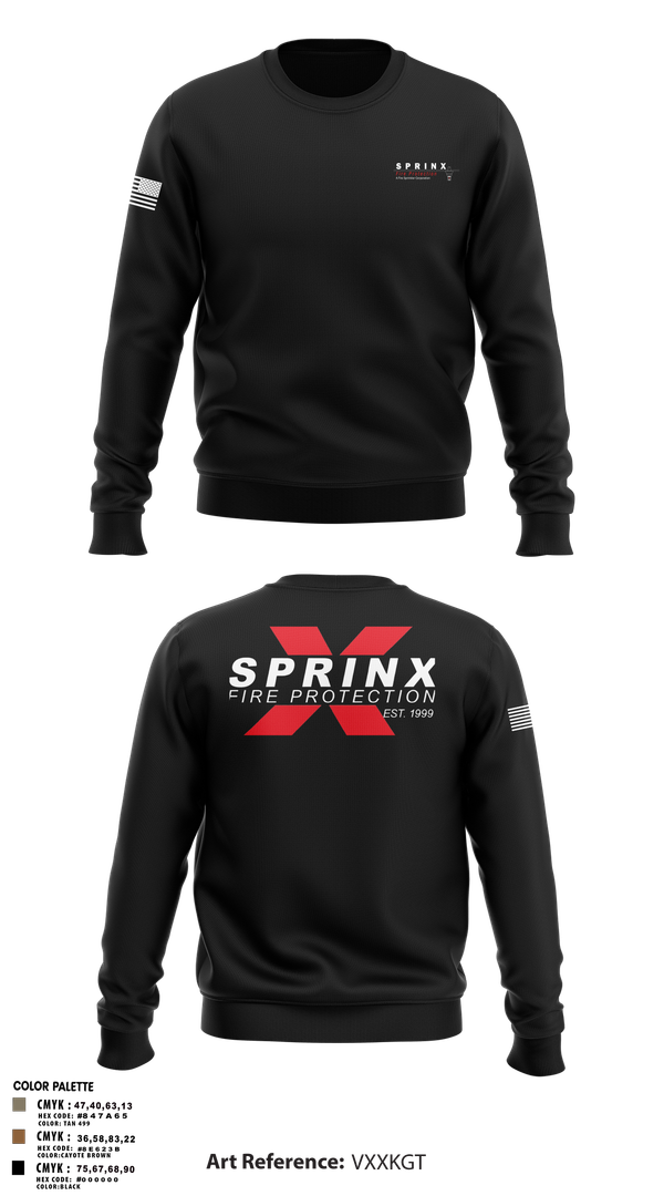 Crew Neck Sweatshirt, SPRINX FIRE PROTECTION, , Teamtime, Team time, sublimation, custom sports apparel, team uniforms, spirit wear, spiritwear, sports uniforms, custom shirts, team store, custom team store, fundraiser sports, apparel fundraiser