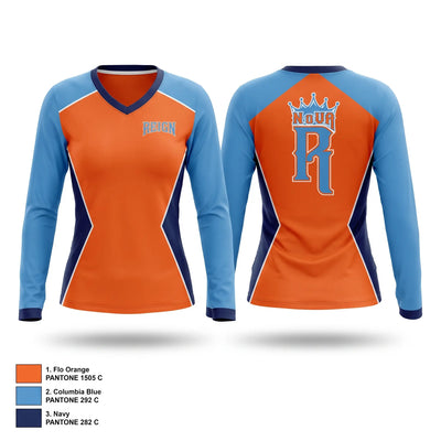 NoVA Reign Fastipitch Women's Long Sleeve V-neck Shirt - 1