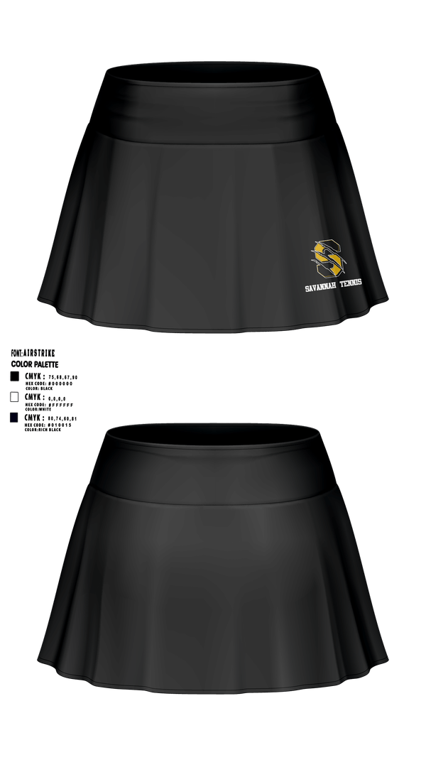 Skort, Savannah High School Tennis, Tennis, Teamtime, Team time, sublimation, custom sports apparel, team uniforms, spirit wear, spiritwear, sports uniforms, custom shirts, team store, custom team store, fundraiser sports, apparel fundraiser