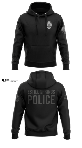 Hoodie, Estill Springs Police, Police, Teamtime, Team time, sublimation, custom sports apparel, team uniforms, spirit wear, spiritwear, sports uniforms, custom shirts, team store, custom team store, fundraiser sports, apparel fundraiser