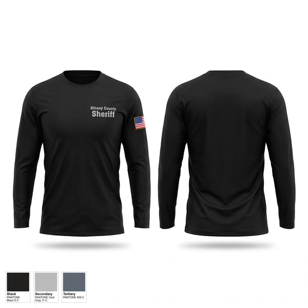 Long Sleeve Performance Shirt, Albany County Sheriff, Police, Teamtime, Team time, sublimation, custom sports apparel, team uniforms, spirit wear, spiritwear, sports uniforms, custom shirts, team store, custom team store, fundraiser sports, apparel fundraiser