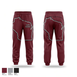 Sweatpants, Lady Hawks, Softball, Teamtime, Team time, sublimation, custom sports apparel, team uniforms, spirit wear, spiritwear, sports uniforms, custom shirts, team store, custom team store, fundraiser sports, apparel fundraiser
