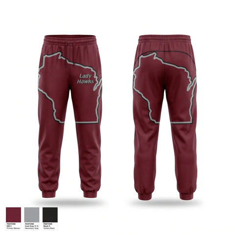Sweatpants, Lady Hawks, Softball, Teamtime, Team time, sublimation, custom sports apparel, team uniforms, spirit wear, spiritwear, sports uniforms, custom shirts, team store, custom team store, fundraiser sports, apparel fundraiser