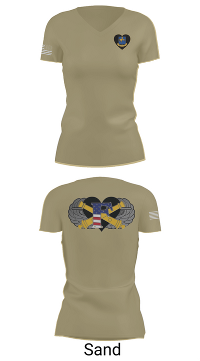 Freedom BTRY, 1-320th FAR 56639766 Women's Short Sleeve V-neck Shirt - 88