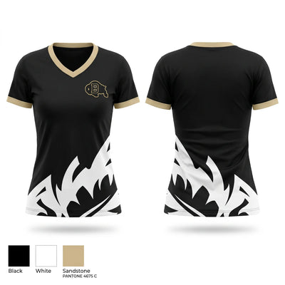 Buffalo Bison Women's Short Sleeve V-neck Shirt - 1