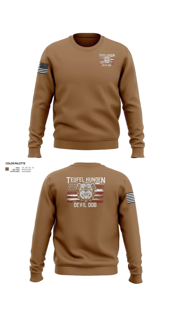 Crew Neck Sweatshirt, Kilo co. 3rd Btn 9th Marines, Marines, Teamtime, Team time, sublimation, custom sports apparel, team uniforms, spirit wear, spiritwear, sports uniforms, custom shirts, team store, custom team store, fundraiser sports, apparel fundraiser