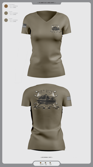 Womens Short Sleeve Vneck Shirt, 206th MST, , Teamtime, Team time, sublimation, custom sports apparel, team uniforms, spirit wear, spiritwear, sports uniforms, custom shirts, team store, custom team store, fundraiser sports, apparel fundraiser