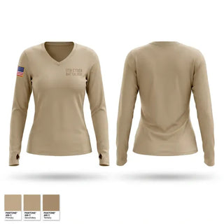 Womens Long Sleeve Vneck Shirt, 11th Cyber Battalion, Army, Teamtime, Team time, sublimation, custom sports apparel, team uniforms, spirit wear, spiritwear, sports uniforms, custom shirts, team store, custom team store, fundraiser sports, apparel fundraiser