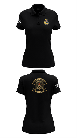 Womens Short Sleeve Performance Polo, 1-105th cavalry, Army, Teamtime, Team time, sublimation, custom sports apparel, team uniforms, spirit wear, spiritwear, sports uniforms, custom shirts, team store, custom team store, fundraiser sports, apparel fundraiser