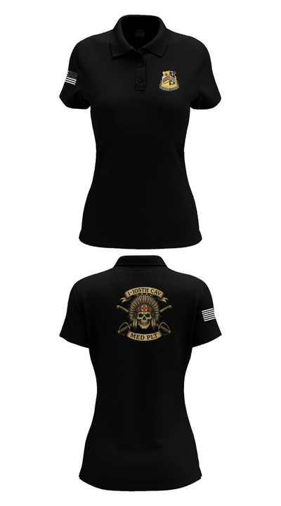 1-105th cavalry 36351622 Women's Short Sleeve Performance Polo  - 35