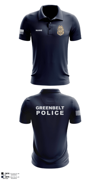Short Sleeve Performance Polo, Greenbelt Police Department, Police, Teamtime, Team time, sublimation, custom sports apparel, team uniforms, spirit wear, spiritwear, sports uniforms, custom shirts, team store, custom team store, fundraiser sports, apparel fundraiser