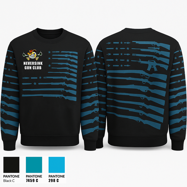 Crew Neck Sweatshirt, Neversink Gun Club, Spirit Store, Teamtime, Team time, sublimation, custom sports apparel, team uniforms, spirit wear, spiritwear, sports uniforms, custom shirts, team store, custom team store, fundraiser sports, apparel fundraiser