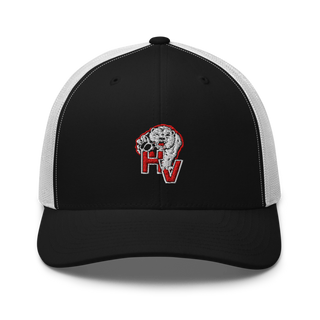 Hatch Valley High School Basketball Retro Trucker Hat | Yupoong 6606