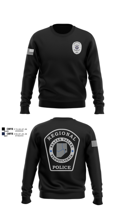 Beaver Valley Regional Police Department  Crew Neck Sweatshirt - 1