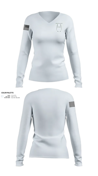 Womens Long Sleeve Vneck Shirt, Bat, Army, Teamtime, Team time, sublimation, custom sports apparel, team uniforms, spirit wear, spiritwear, sports uniforms, custom shirts, team store, custom team store, fundraiser sports, apparel fundraiser