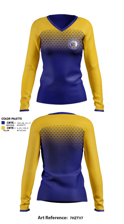 Lakeview Leadership Academy Cheer Women's Long Sleeve V-neck Shirt - 2