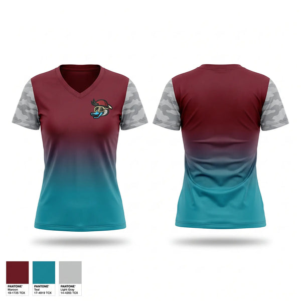 Womens Short Sleeve Vneck Shirt, hotshots, Baseball, Teamtime, Team time, sublimation, custom sports apparel, team uniforms, spirit wear, spiritwear, sports uniforms, custom shirts, team store, custom team store, fundraiser sports, apparel fundraiser
