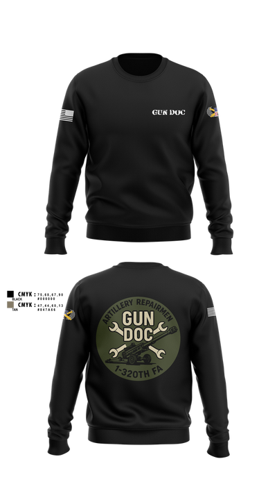 ARMT 1-320th Field Artillery 11716991 Crew Neck Sweatshirt - 1