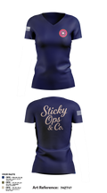 STICKY OPS & CO. 65988086 Women's Short Sleeve V-neck Shirt - 1