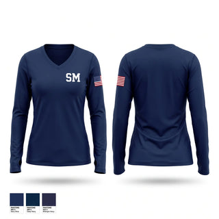 Womens Long Sleeve Vneck Shirt, SM Goons, Men's Basketball, Teamtime, Team time, sublimation, custom sports apparel, team uniforms, spirit wear, spiritwear, sports uniforms, custom shirts, team store, custom team store, fundraiser sports, apparel fundraiser
