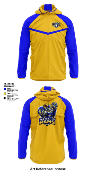 Windbreaker, Memphis Rams, , Teamtime, Team time, sublimation, custom sports apparel, team uniforms, spirit wear, spiritwear, sports uniforms, custom shirts, team store, custom team store, fundraiser sports, apparel fundraiser