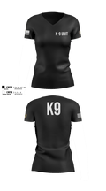 K-9 Unit 24165447 Women's Short Sleeve V-neck Shirt - 100