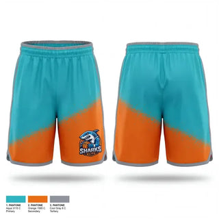 Athletic Shorts With Pockets, Sharks Elite, Men's Basketball, Teamtime, Team time, sublimation, custom sports apparel, team uniforms, spirit wear, spiritwear, sports uniforms, custom shirts, team store, custom team store, fundraiser sports, apparel fundraiser
