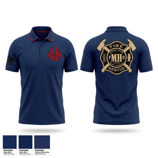 Short Sleeve Performance Polo, Mount Hope Fire Department, Fire Department, Teamtime, Team time, sublimation, custom sports apparel, team uniforms, spirit wear, spiritwear, sports uniforms, custom shirts, team store, custom team store, fundraiser sports, apparel fundraiser