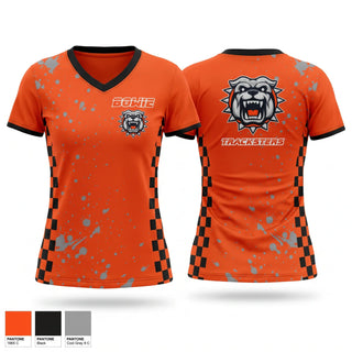 Womens Short Sleeve Vneck Shirt, Bowie Boys & Girls Club Tracksters, Track & Field, Teamtime, Team time, sublimation, custom sports apparel, team uniforms, spirit wear, spiritwear, sports uniforms, custom shirts, team store, custom team store, fundraiser sports, apparel fundraiser