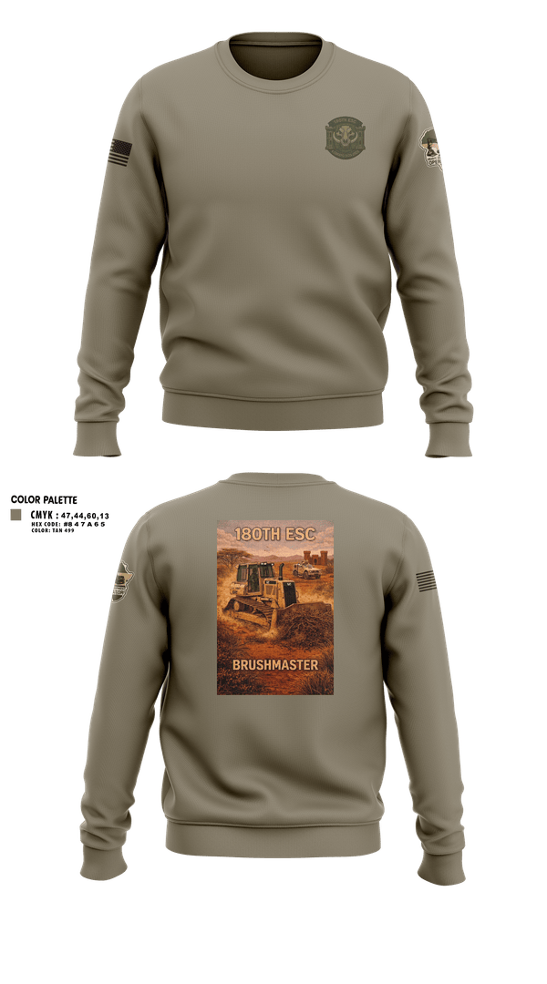 Crew Neck Sweatshirt, 180th ESC Kismayo, Army, Teamtime, Team time, sublimation, custom sports apparel, team uniforms, spirit wear, spiritwear, sports uniforms, custom shirts, team store, custom team store, fundraiser sports, apparel fundraiser