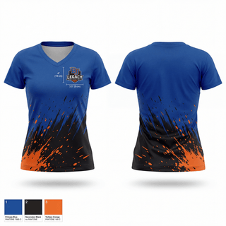 Womens Short Sleeve Vneck Shirt, BJ Legacy, Men's Basketball, Teamtime, Team time, sublimation, custom sports apparel, team uniforms, spirit wear, spiritwear, sports uniforms, custom shirts, team store, custom team store, fundraiser sports, apparel fundraiser