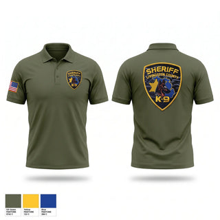Short Sleeve Performance Polo, Livingston Co Sheriff K9, Police, Teamtime, Team time, sublimation, custom sports apparel, team uniforms, spirit wear, spiritwear, sports uniforms, custom shirts, team store, custom team store, fundraiser sports, apparel fundraiser
