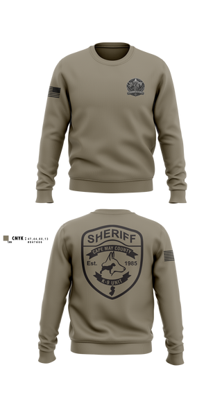 Crew Neck Sweatshirt, CMCSO k9, Police, Teamtime, Team time, sublimation, custom sports apparel, team uniforms, spirit wear, spiritwear, sports uniforms, custom shirts, team store, custom team store, fundraiser sports, apparel fundraiser
