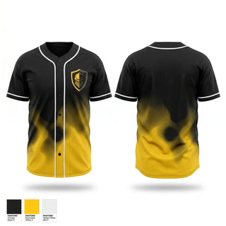 Full Button Baseball Jersey, Golden Knights, Baseball, Teamtime, Team time, sublimation, custom sports apparel, team uniforms, spirit wear, spiritwear, sports uniforms, custom shirts, team store, custom team store, fundraiser sports, apparel fundraiser