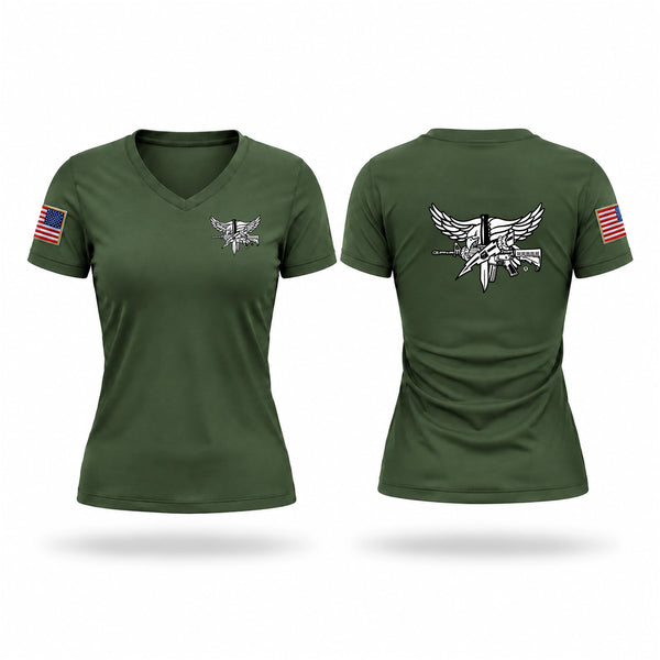 Womens Short Sleeve Vneck Shirt, SRT, Marines, Teamtime, Team time, sublimation, custom sports apparel, team uniforms, spirit wear, spiritwear, sports uniforms, custom shirts, team store, custom team store, fundraiser sports, apparel fundraiser